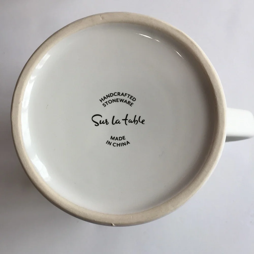 Sur La Table Gold Monogram P Mug